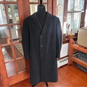 Joseph A Bank 50R Gray Wool Winter Dress Coat Executive Collection Overcoat